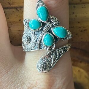 Sierra Nevada Turquoise Sterling Silver Ring Size 9